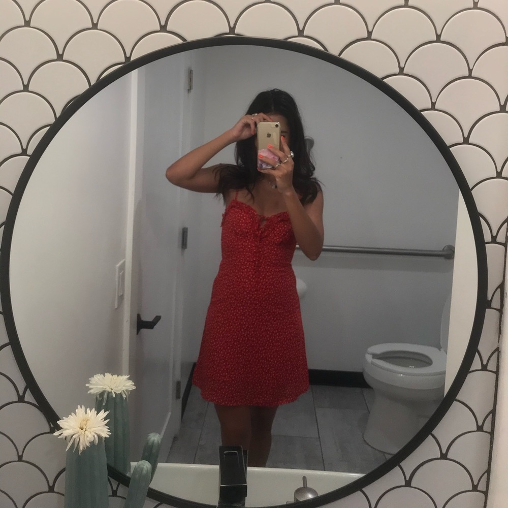 Princess Polly love birds mini dress